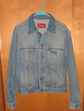 Ben Sherman Blue Denim Jean Jacket Made in Italy Sz. L